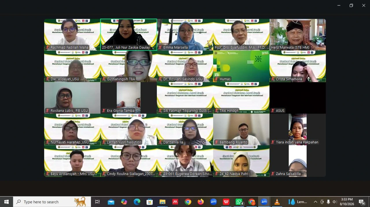 Seabad Asrul Sani, Prodi Sastra Indonesia USU Perkuat SDGs melalui Diskusi Buku Lintas Institusi